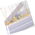 DAIHE Wholesale Stainless Steel 18k Gold Filled Jewelry Alphabet Pendant Butterfly Necklaces for Women