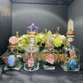 Kindfull Natural Different Material Crystal Raw Stone Magic Bottle for Gift