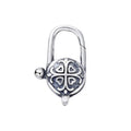 Wholesale Handmade Textured 925 Silver Clover Cross Clasp Oxidized Patterned Lobster Claw Clasps for Bracelets
