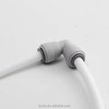Three-Way Push-in T Valve with 1/4 1/2 3/8 Fast Connection Smooth Surface Plastic Pipe Fitting