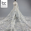 2026 Elegant Sequin Beaded Lace Fabric Bridal Embroidery for Bride