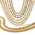 New Nickel Free Punk Hip Hop Chains Stainless Steel Cuban Rope Box Snake Figaro Herringbone Link Chain for Women Men Wholesale