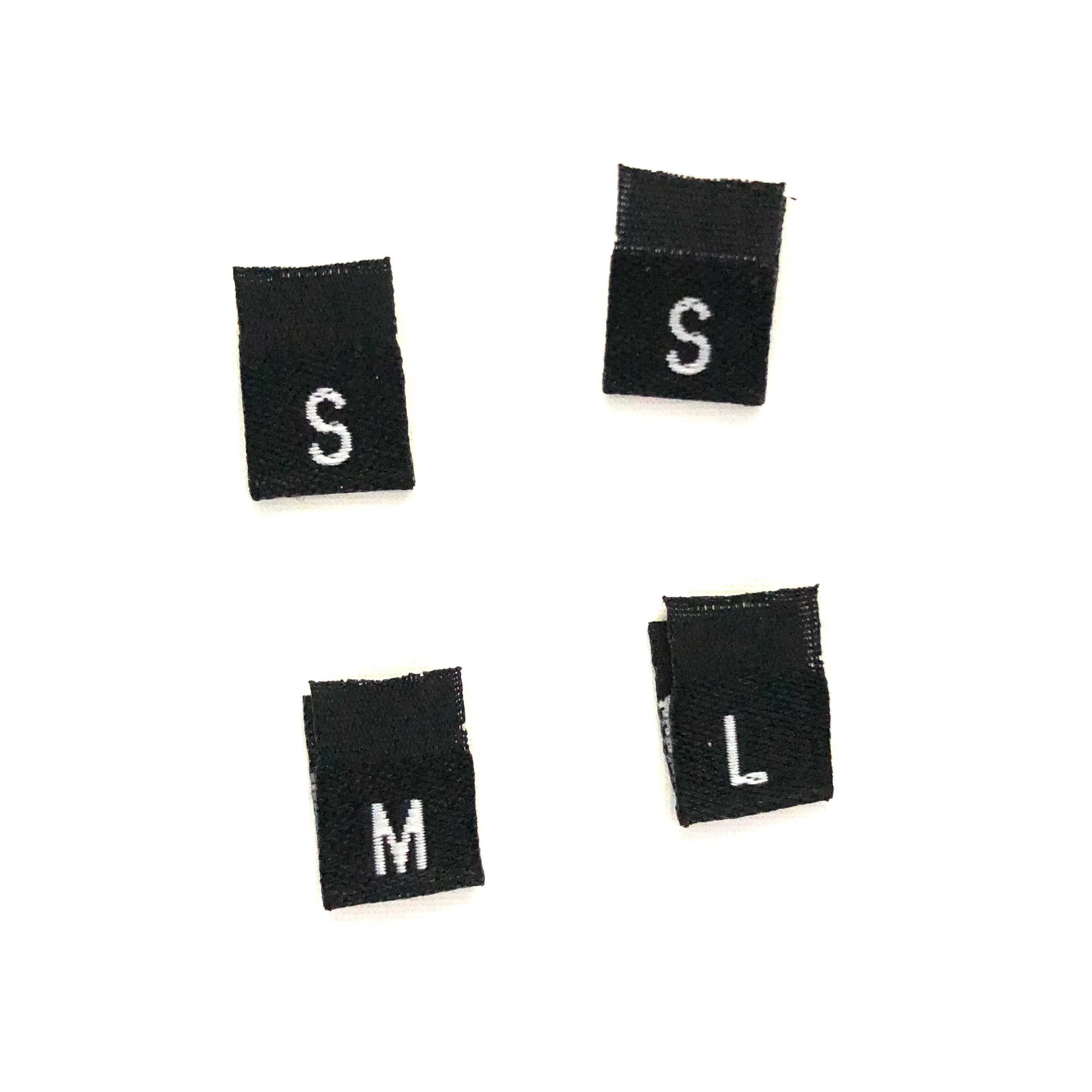 500pcs Garment Size Label Clothing Woven Tags Number Woven Size Labels