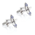 JINJIE  New Arrival Fashion Personalised Brass Novelty Silver 3D Airplane Cufflinks Gift for Men