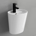 Semi Hanging Ceramic Wash Basin Bathroom Porcelain Half Pedestal Wall Hung Sinks
