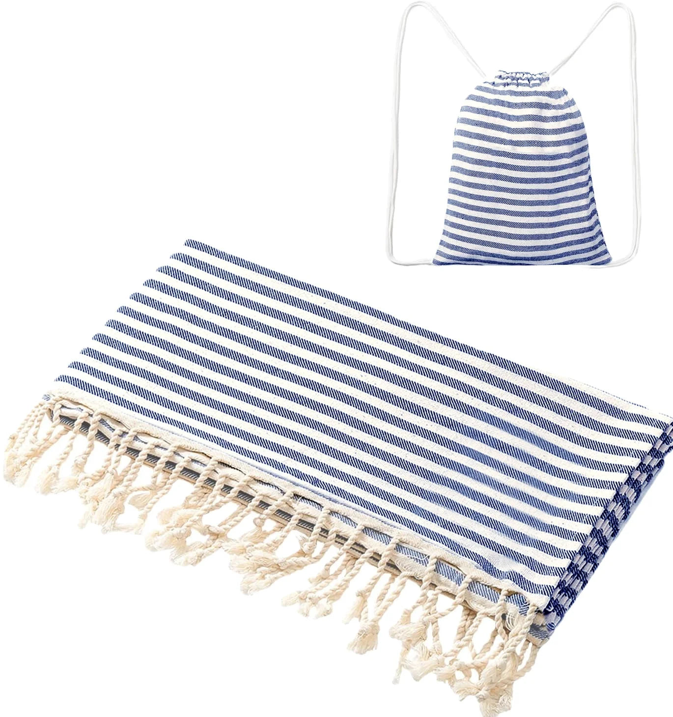 Microfiber and Cotton Oversized Sand Free Quick-Dry Grey Turkish Towel for Soft Feel