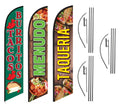 Promotion Tacos Burritos Menudo Taqueria Mexican Restaurant Advertising Feather Flag