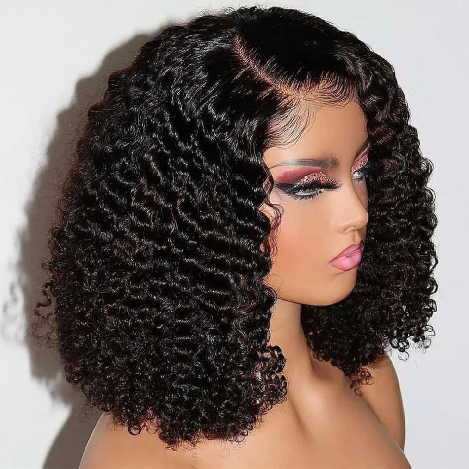 Brazilian Hair Short Bob Lace Front Wig Hd Lace Frontal Wigs Human Hair Jerry Curly Glueless Full Hd Lace Wigs for Black Women
