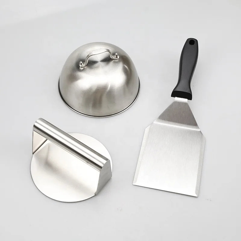 Smash Burger Kit Burger Press Set Including Melting Dome Burger Smasher With Grill Spatula