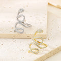 Accept Custom Charms for Jewelry Making Ring 5A+ Zircon Snake Stainless Steel Ring for Women