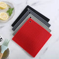 Early Riser Heat Resistant Silicone Mat - Non-Slip Round Square Pot Holder for Kitchen Oven Dining (Cut Resistant)