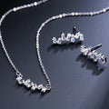 Zircon 2pcs Jewelry Big Necklace And Earrings Pendant Set Accessories Suitable Of Women Personality Irregular Zircon Jewelry Set