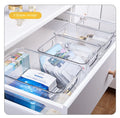 Modern Simple Large Capacity Transparent PET Plastic Egg Holder for Refrigerator Rectangle Shape Fridge Egg Organizer