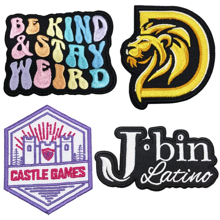 Patches Custom Embroidery Logo Badge Design Shape Clothing Embroidered Patch Fabric for Hats Jackets Bags