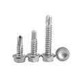 Stainless Steel 410 Hex Head Self-Drilling Tek Screws M4.8 M5.5 M6.3 #10 #12 #14 Sizes Zinc Plated Roofing Screws