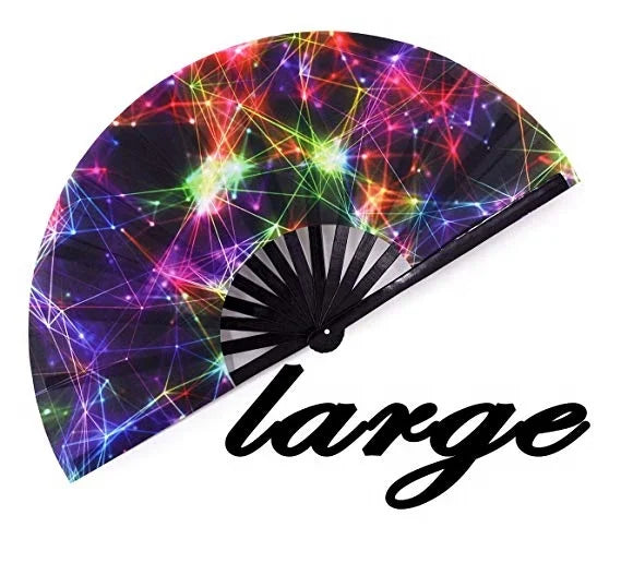 High Quality Promotional Gift Portable Plastic Large Custom Portable Hand Fan Clank Printed Folding Logo Bamboo Rave Hand Fan