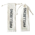 Custom Logo Printed Cotton Knife and Fork Packaging Pouches Straw Sacks Drawstring Canvas Tableware Bags