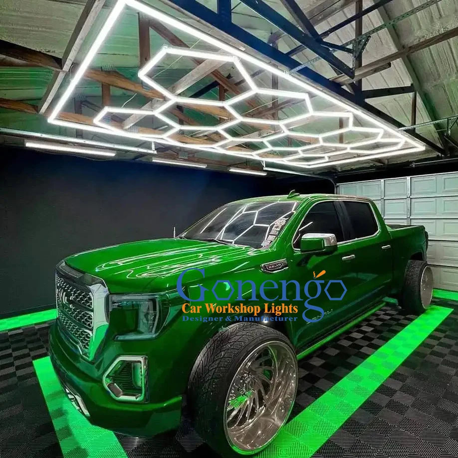 Repair Car Surface Paint Hexagon Lighting Led Detailing Working Light for Car Garage Leaf