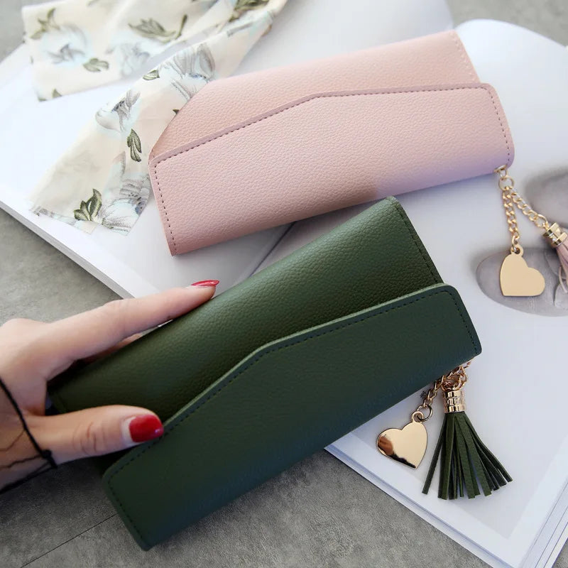 Wholesale  Women Phone Wallet Ladies' Long PU Leather Purse  Women Long Zipper Clutch Wallet with 20 Cards Slots