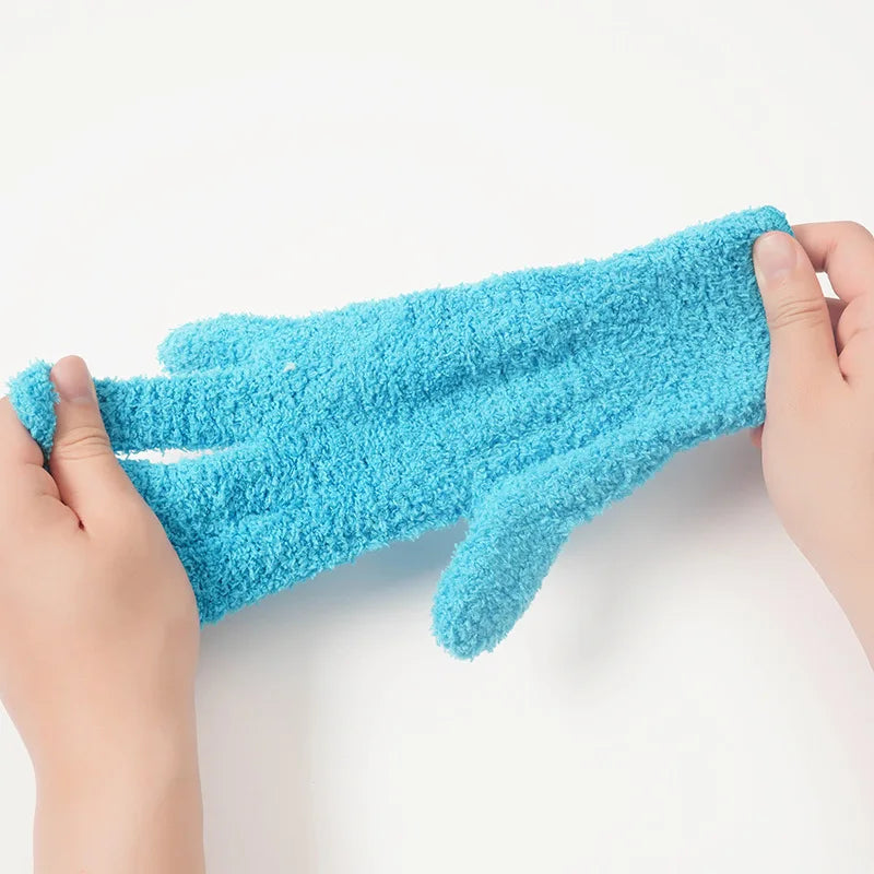 High Performance Coral Fleece Microfiber Gloves Quick-Dry Woven Technics for Home Dusting and Car Cleaning