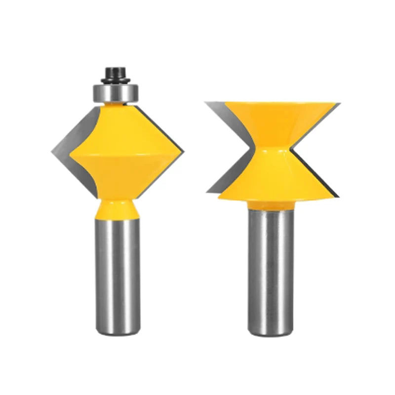2PCS 90 Degrees Edge Banding Assembly Router Bit Woodworking Milling Cutter for Wood Tools