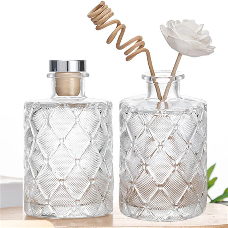 New Style Cylinder Reed Diffuser Glass Bottle 7oz 220ml Empty Diffuser Oil Bottle