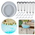 YS 60cm Ocean Big Round Rectangle Table Resin Mold Oversize Round Table Ornaments River Table Silicone Mold Resin Casting Making