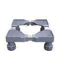 Adjustable Single-Tier Plastic Mobile Folding Storage Rack Trolley Standing Type Refrigerator Washing Machine Fridge Stand Base