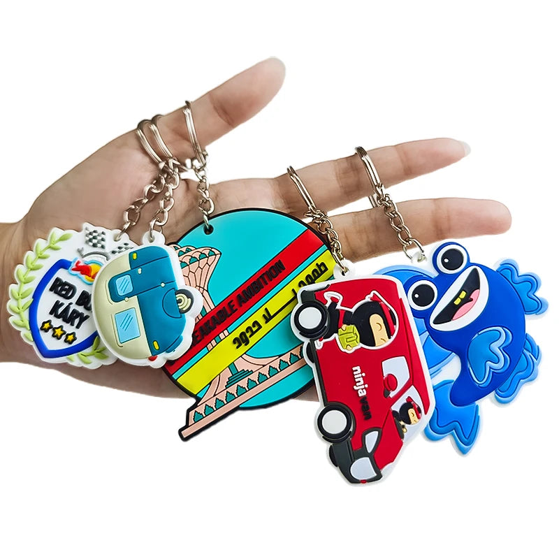 Manufacturer All Shaped 3D Rubber Keychain DIY Japanese Anime Keychain