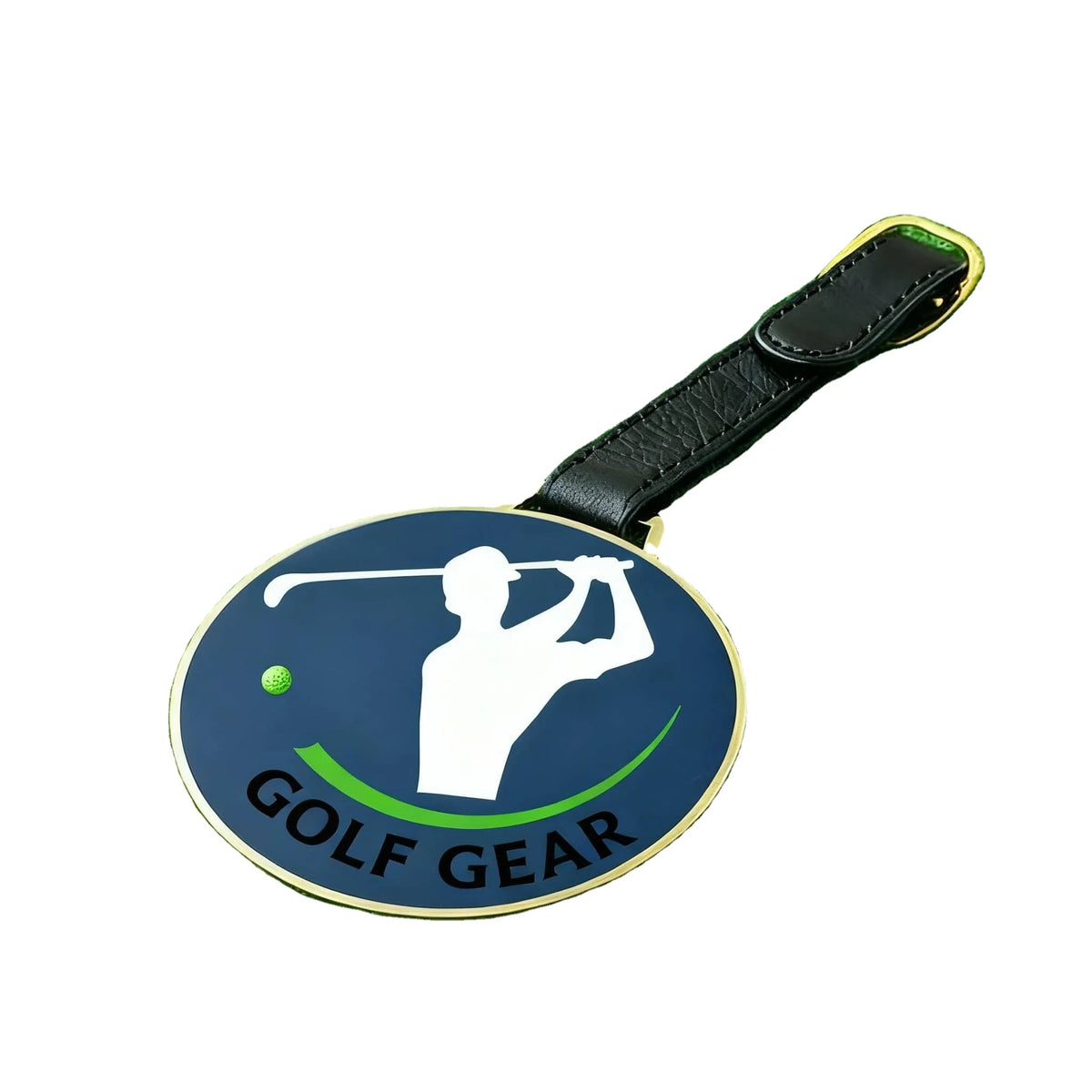 Factory Stocked Hot Wholesale SY Brand Customized Logo PU & Zinc Alloy Golf Bag Tags for Golf Club Use