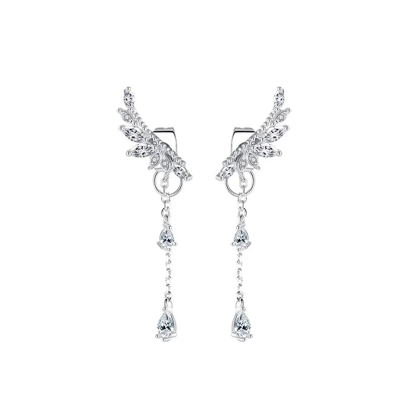 Hot Fashion 925 Sterling Silver After Hanging Earrings for Women Jewelry Korean Earring