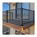 YL METAL Modern Style Terrace Fence House Deck Aluminum Tempered Staircase Balustrades Stair Balcony Handrails Fence Railing