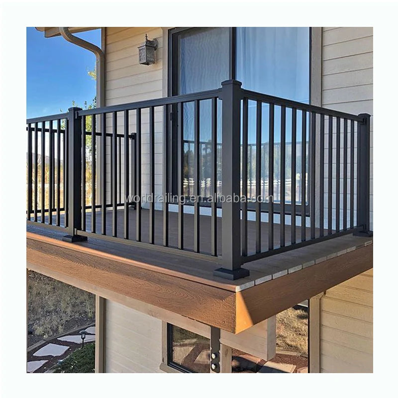 YL METAL Modern Style Terrace Fence House Deck Aluminum Tempered Staircase Balustrades Stair Balcony Handrails Fence Railing