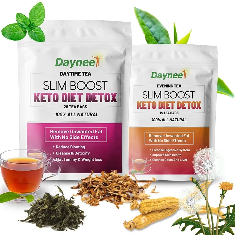 Keto Diet Detox Tea Fast Weight Loss 28 Day Detox Slimming Tea Colon Cleanse Organic Herbs Tea