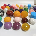 Diameter 35mm 38mm 50mm Muti Shape Color Round Ball Shaped Lids Closures Resin Agate Stone Perfume Cap