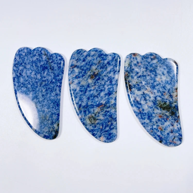 Huiying Blue Spot Facial Gua Sha Gem Claw-Shape Face Stone Scraping Massage Tool