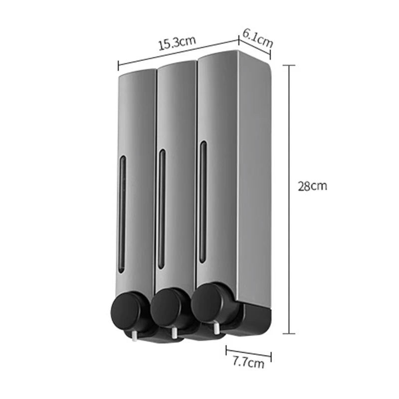 No Drill Soap Dispenser Wall Mount Waterproof Liquid Soap Dispenser