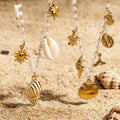 18K Gold Plated Stainless Steel Choker Pearl Pendant Seashell Starfish Conch Fish Charms Necklace Fashion Jewelry for Women