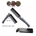 Classic Style Portable Folding Comb Stainless Steel Handle PC Plastic Teeth Custom Logo Flip Hair Comb