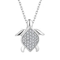 New Designs Micro Pave Diamond Jewelry Charm Silver Sea Gemstone Turtle Pendant