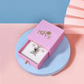 Hot Stud Earrings Storage Box Macaron Color Jewelry Display Stand Girl Love Box