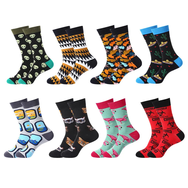 Wholesale Seamless Fun Men's Socks Luxury Colorful Tube Cheap Socks for Boy