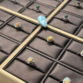 Natural Stone Jewelry Jewelry Ring Oval Black Opal Rings for Women and Men's and Gift