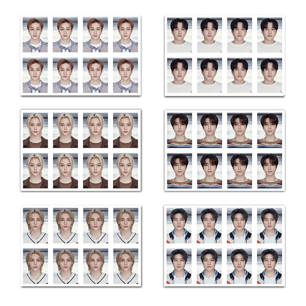 KPOP Stray Kids 1 Inch Passport Wallet Photo Name Card ID Card Photographic Paper Felix Hyunjin Seungmin Leeknow Fans Gift L262