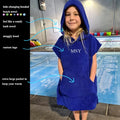 Kids Cotton Towel Surf Beach Hooded Poncho Changing Bath Robe Towel for Kids