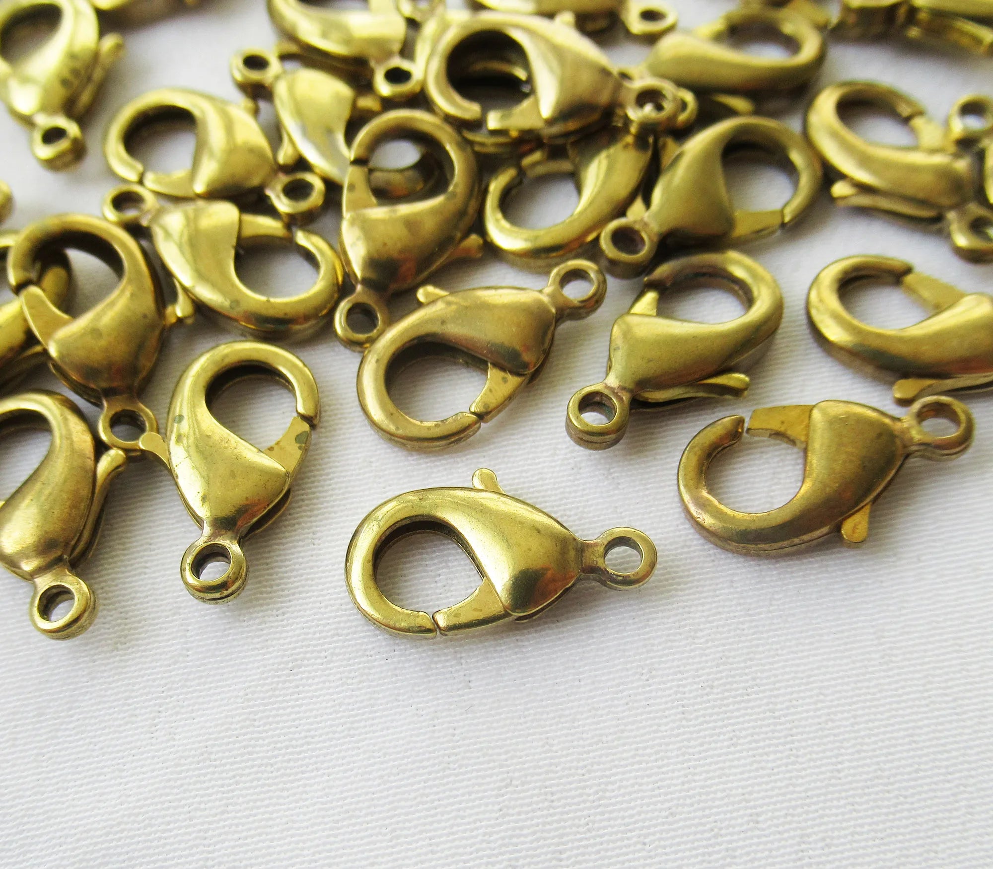 Raw Lobster Clasp 15mm Necklace Clasp DIY Jewelry Finding