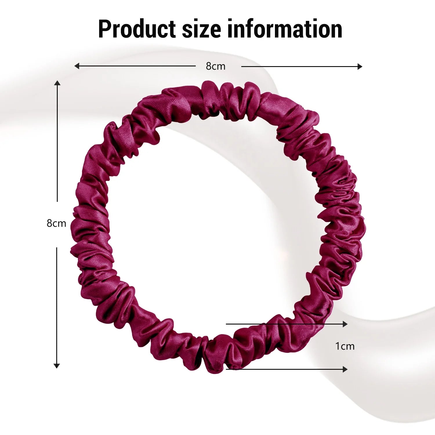 New 19MM 1CM Silk Scrunchies 100% Mulberry Silk Hair Head  in Stock