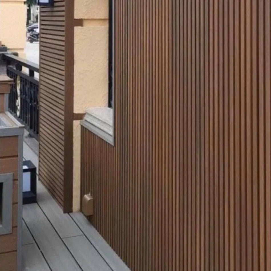 High Quality Decorative Wall Cladding Panel Eco Wood 15mm Classic Wooden Pattern Plastic Wpc Wall Panel