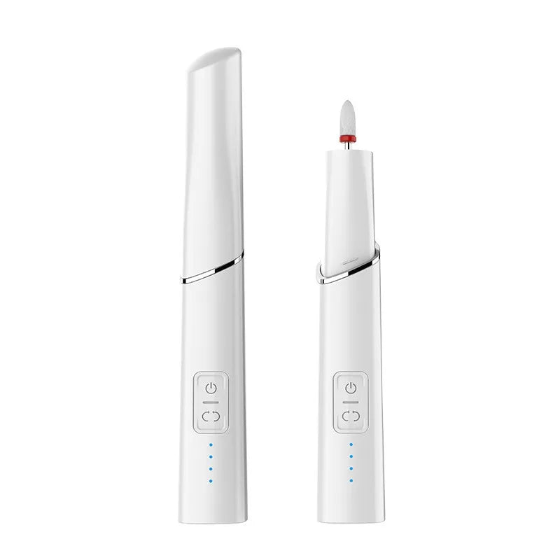 Professional Electric Nail Buffer Set 4-Sided 180 Grit White New Manicure Pedicure Drill Callus Remover Nail Polisher Pen