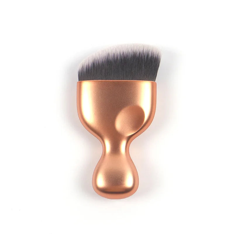 Oblique Skeleton Foundation Brush Multi-functional Makeup Finger Printing Contour Brush ABS Single Makeup Brush